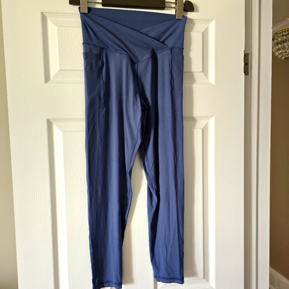 Aerie Blue High-Waisted Leggings With Pockets